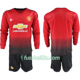 Günstige Fußballtrikots Manchester United Kinder Heimtrikot 2018/19 Langarm